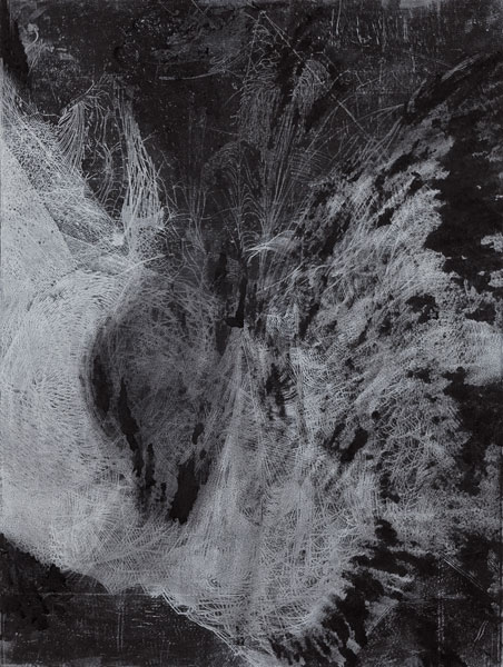 EVA WALKER: Vermessung (15), Radierung auf Büttenpapier, 75 x 57,5 cm, 2015