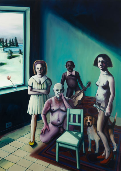 IVANA DE VIVANCO: Morgentliche Szenerie, Öl auf Leinwand, 240 x 170 cm, 2016