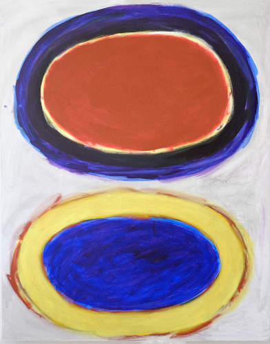 Winfred Gaul: "UFO", 1994, Acryl auf Leinwand, 150 x 120 cm.